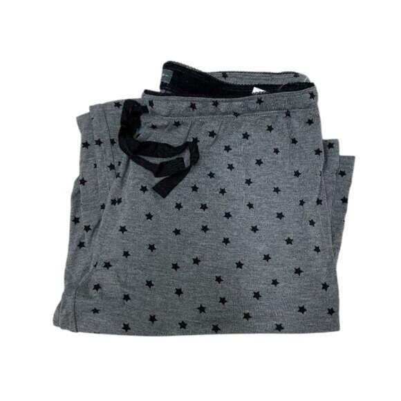 PJ Salvage Star Print Heather Grey PJ Pants With Ribbon Drawstring & Super Soft
